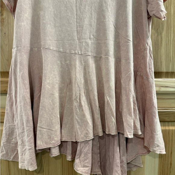 Eri + Ali Anthropologie Blush Sun-Washed Asymmetrical Peplum Boho Women's Top - Picture 8 of 11